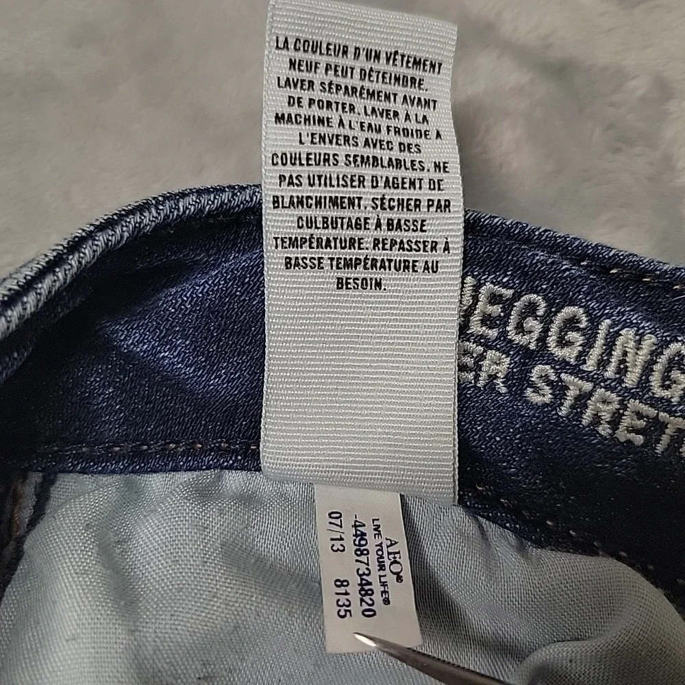 American Eagle Jeans Womens 6 Blue Jegging Super Stretch Slim Fit Casual Denim